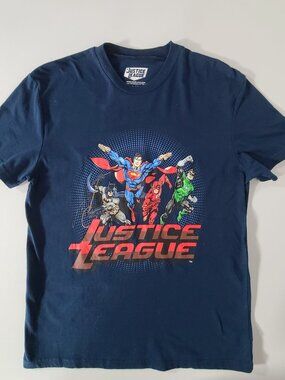 Justice League Heroes Graphic T Shirt Tee Medium Boys Men Unisex